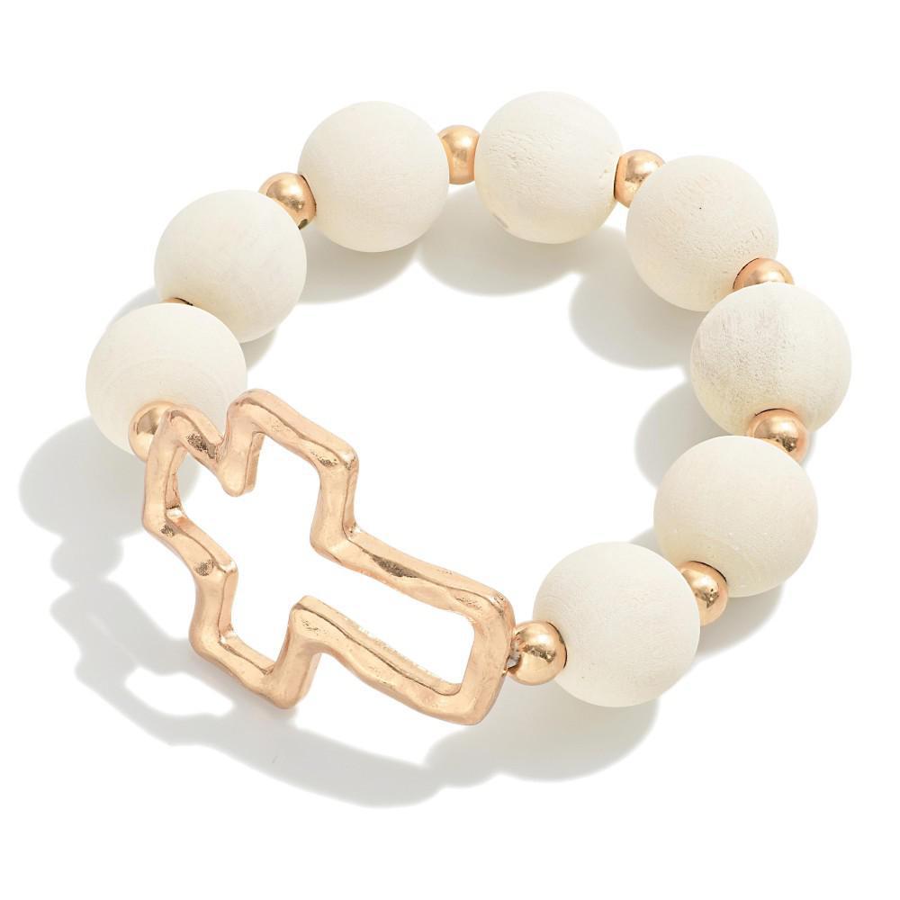 Crossed In Confidence Bracelet- Cream
