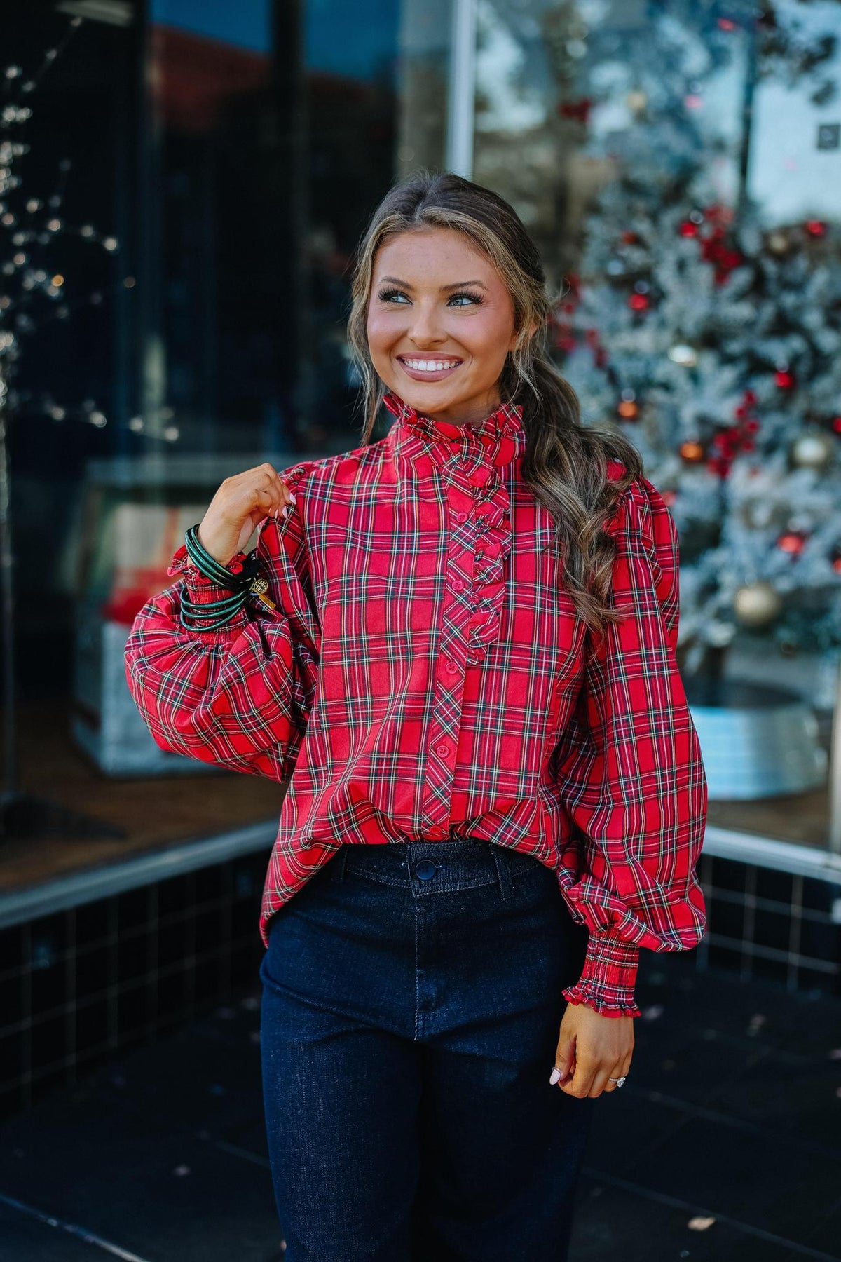 Redwood Plaid Top