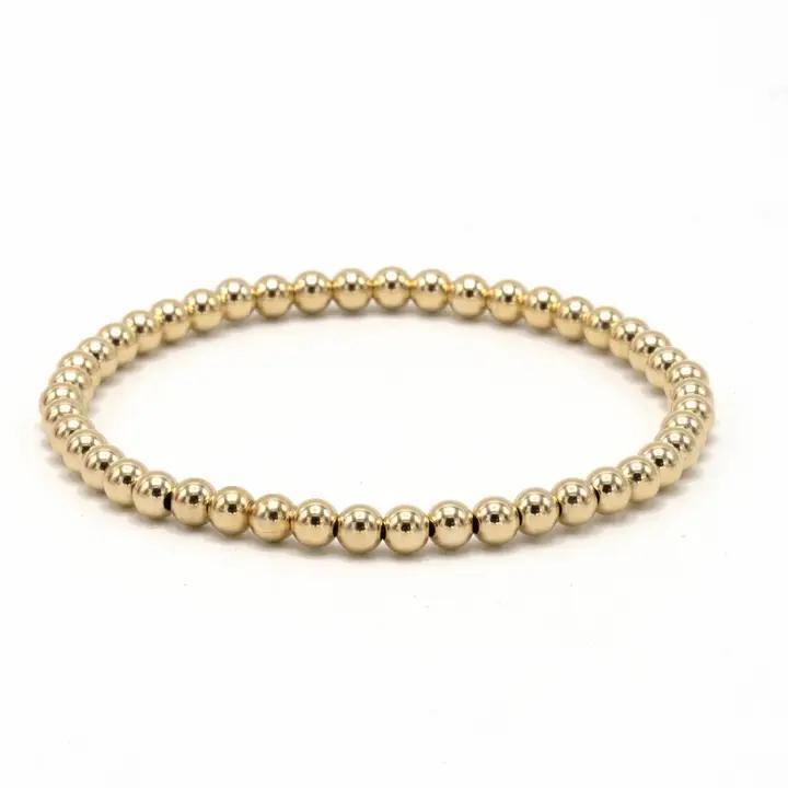 4mm 14k Gold Filled Karma Waterproof Bracelet-6.5"