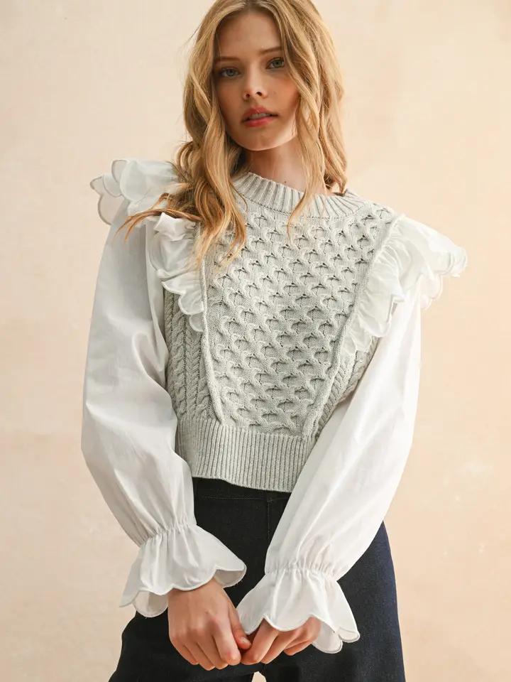 The Ruffle & Cable Top