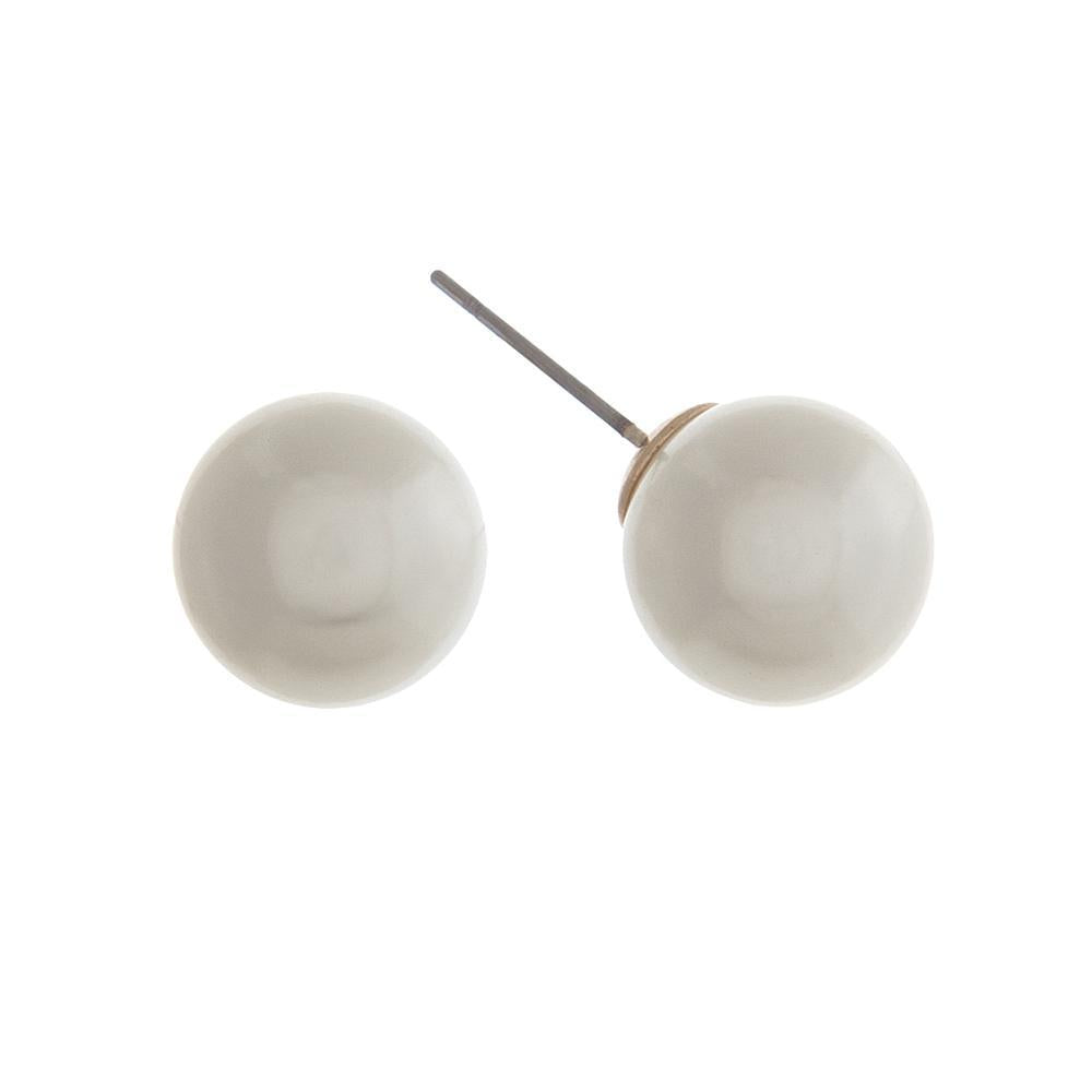 Ivory Pearl Stud Earrings