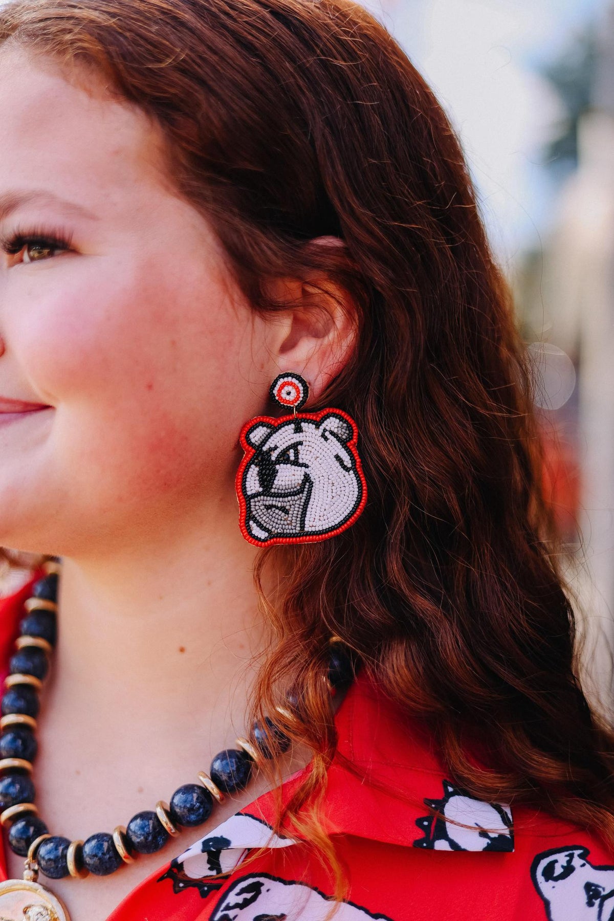 Victory Bark Beaded Earrings