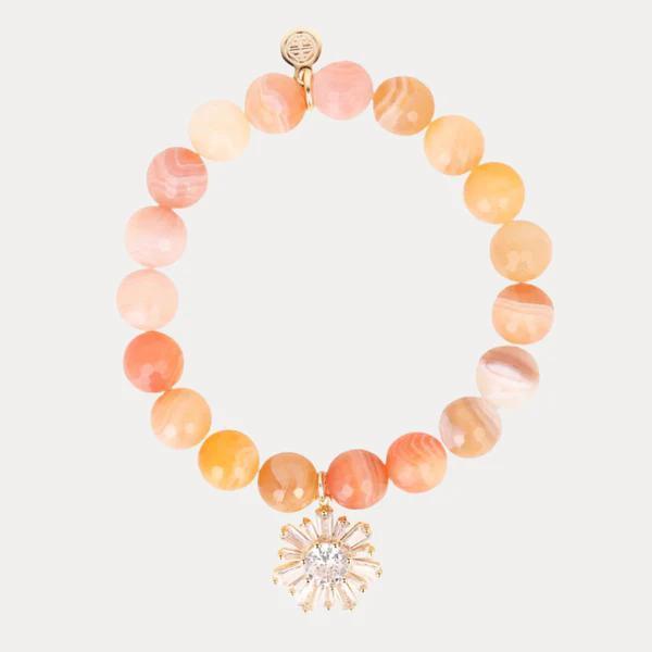 Bellini Peach Bracelet w/Charm By BuDhaGirl