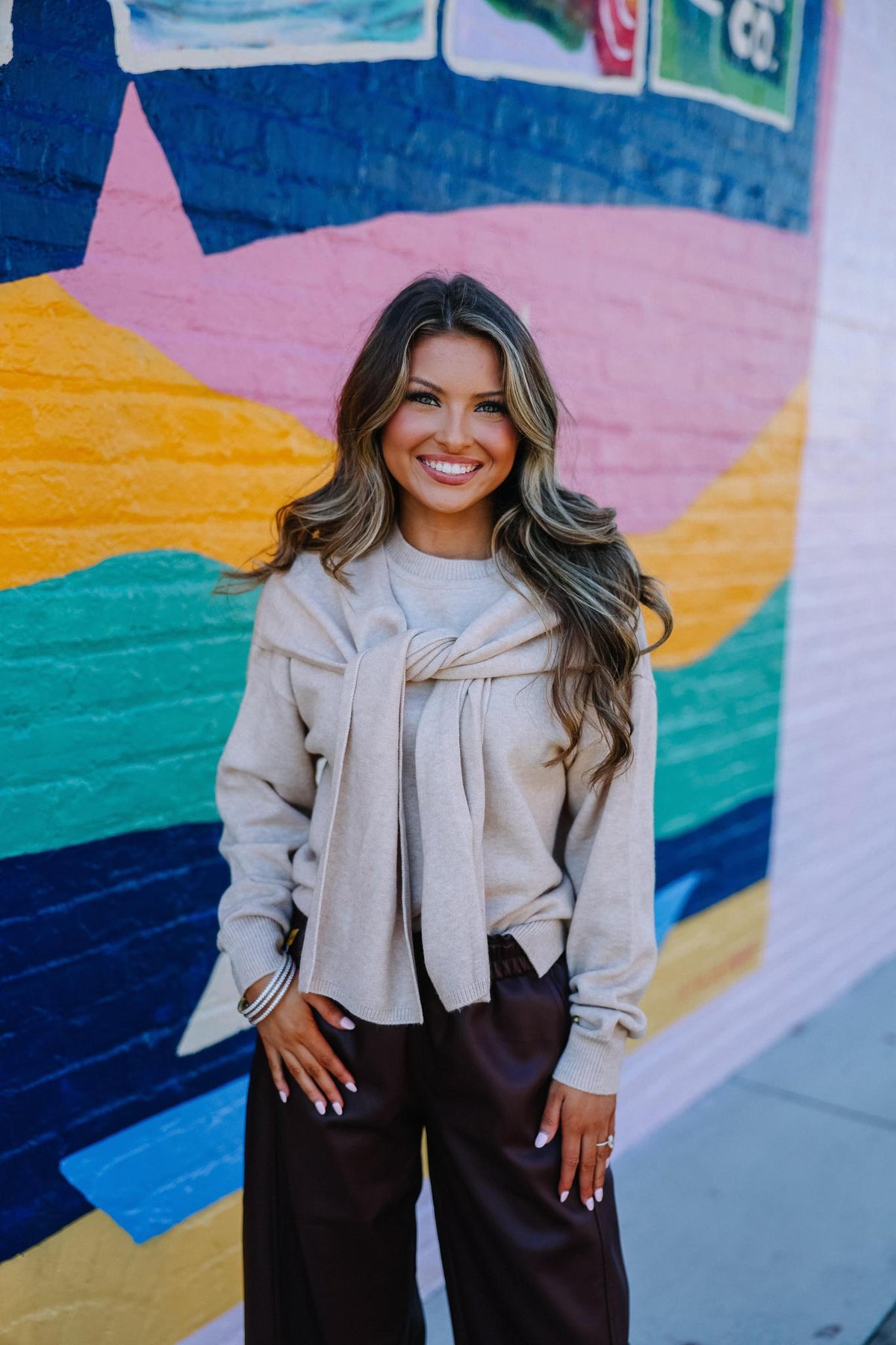 The Ivy League Sweater-Tan