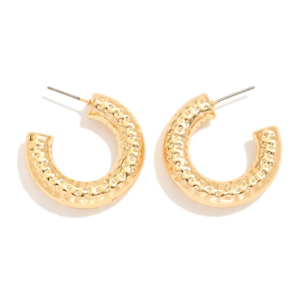 Textured Gold Statement Earrings
