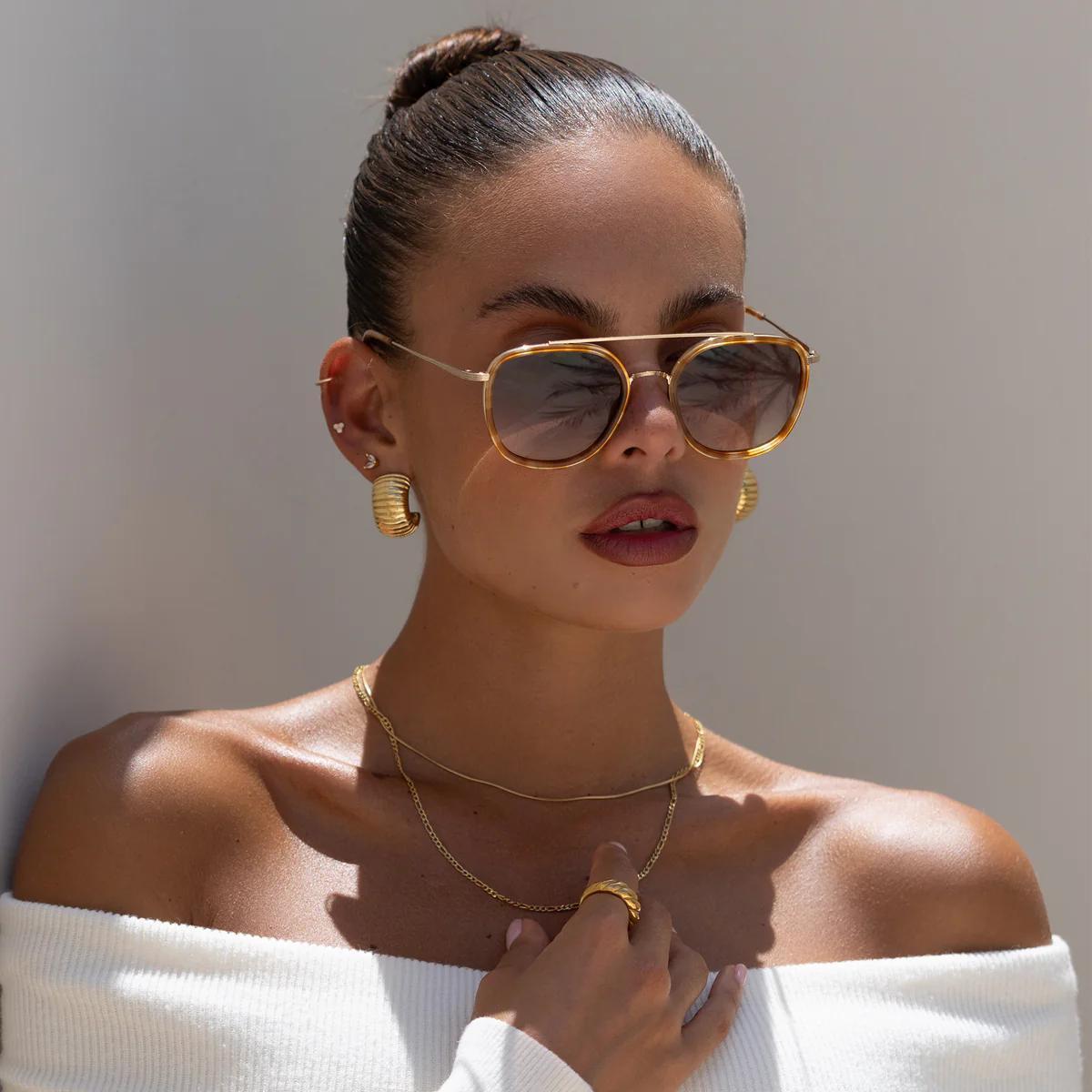 Weston Light Tortoise/Brown Sunglasses by Freyrs