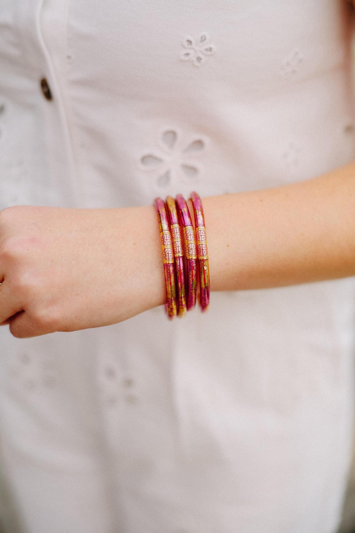 KOI Rose All Weather Bangles - Set of 4