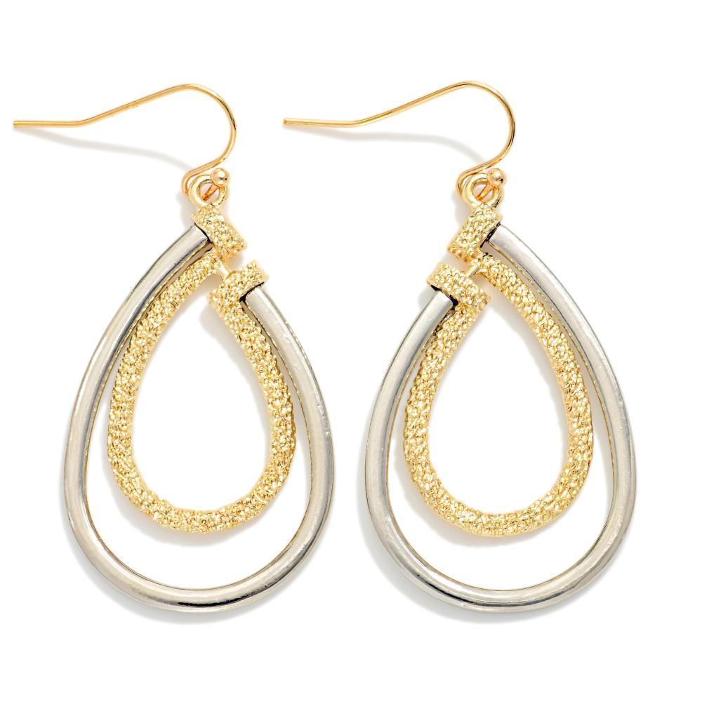 Two-Toned Celebration Dangle Earrings