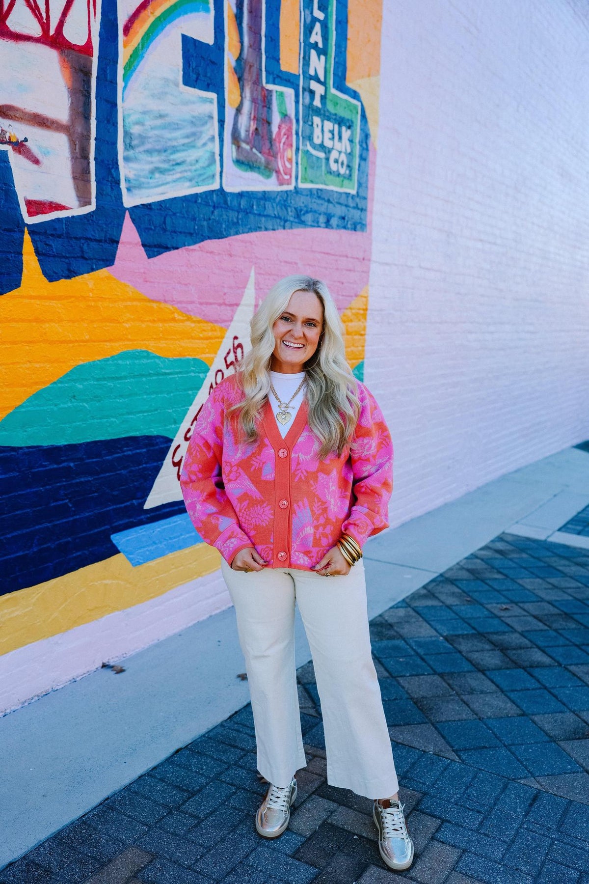 Coral Crush Floral Cardigan