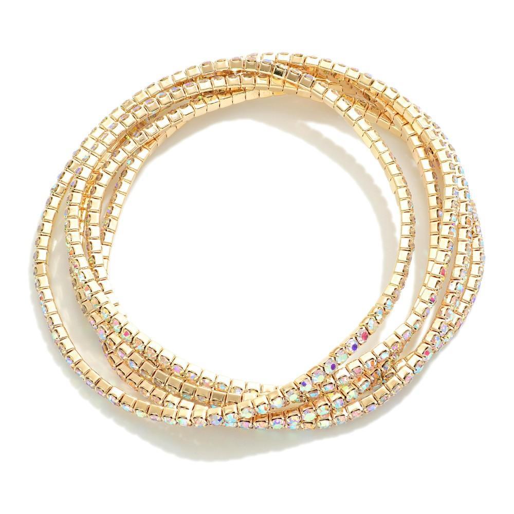 Rhinestone Layered Bracelet