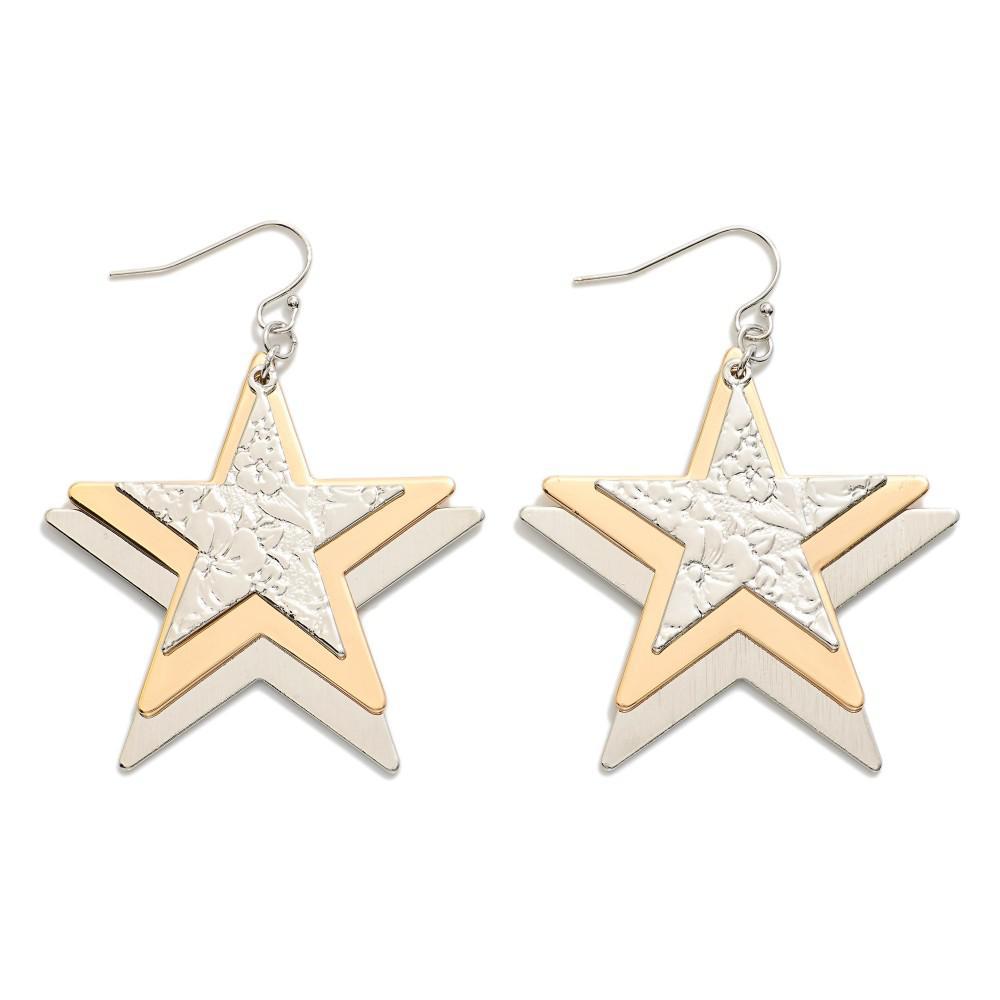 Triple Stars Earrings