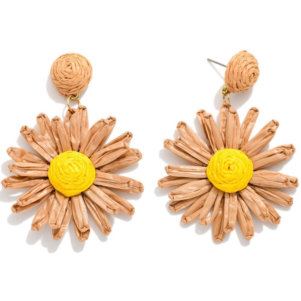 Tan Daisy Delight Earrings