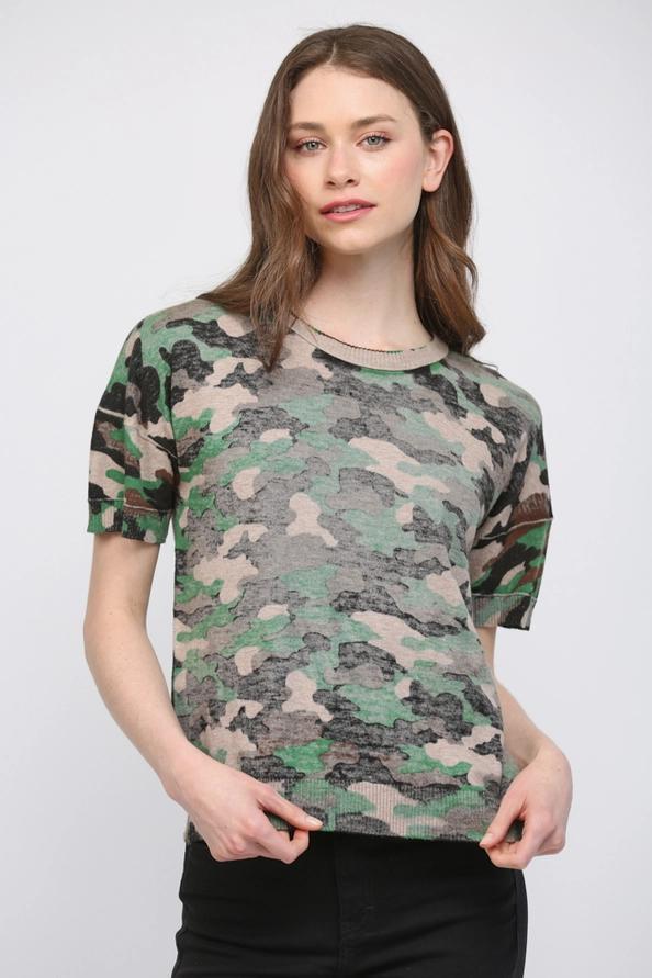 Camouflage Crew Neck Tee