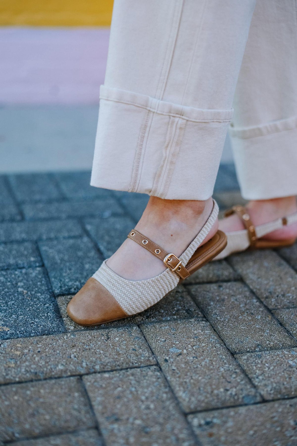 Corky's Poker Face Raffia Slingback Flat