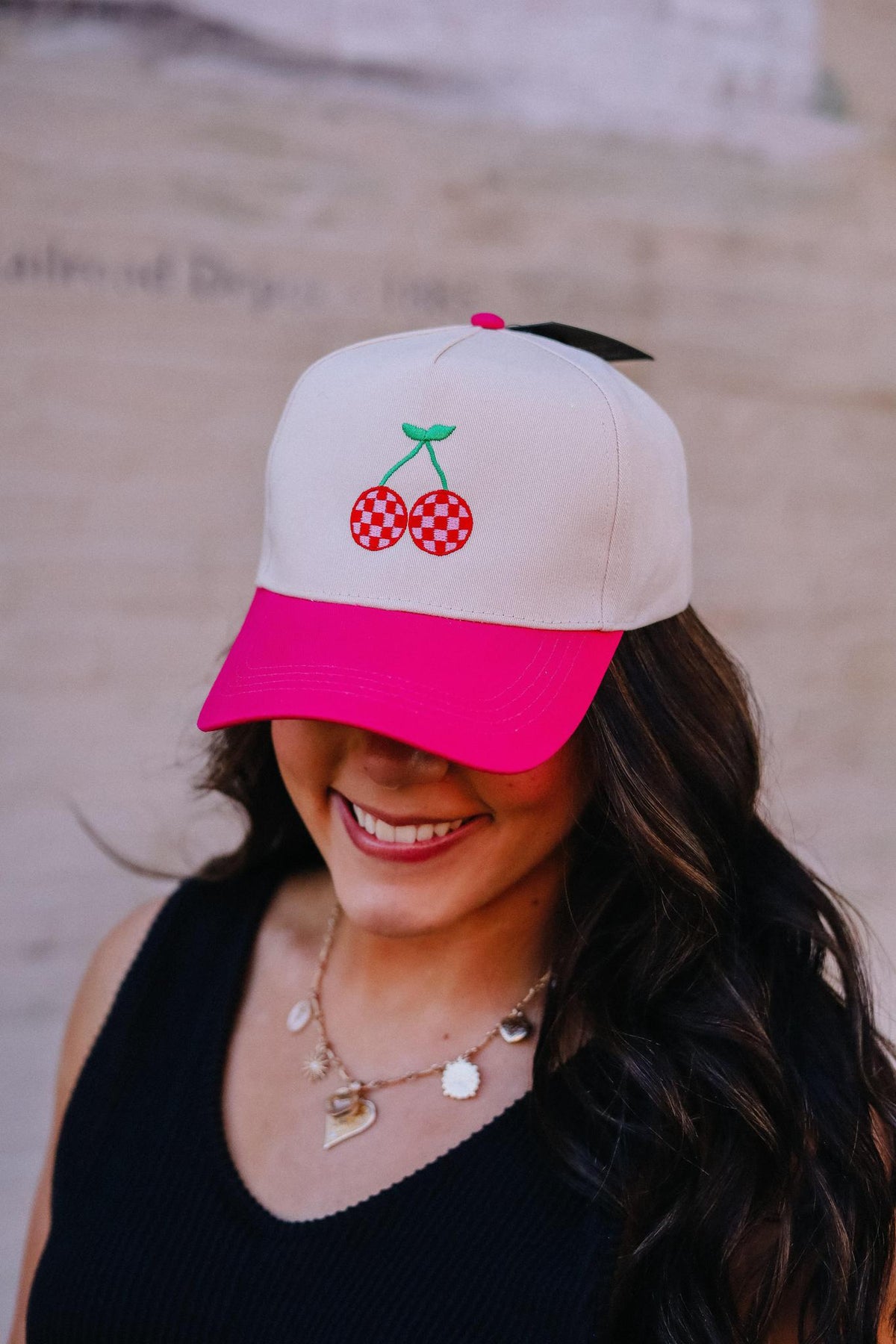 Hot Pink Cherry Hat