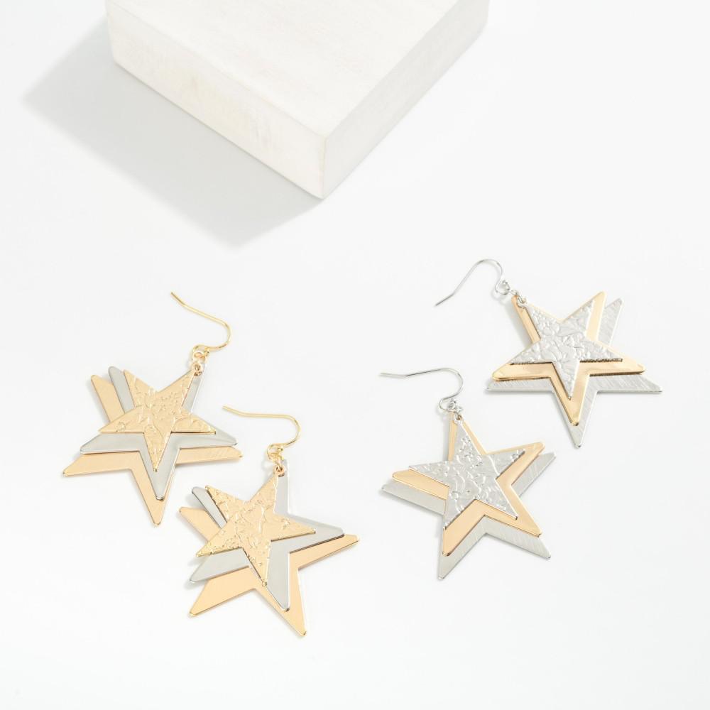 Triple Stars Earrings