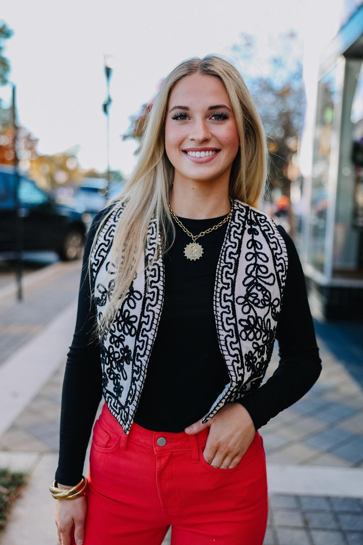 The Contrast Charm Vest