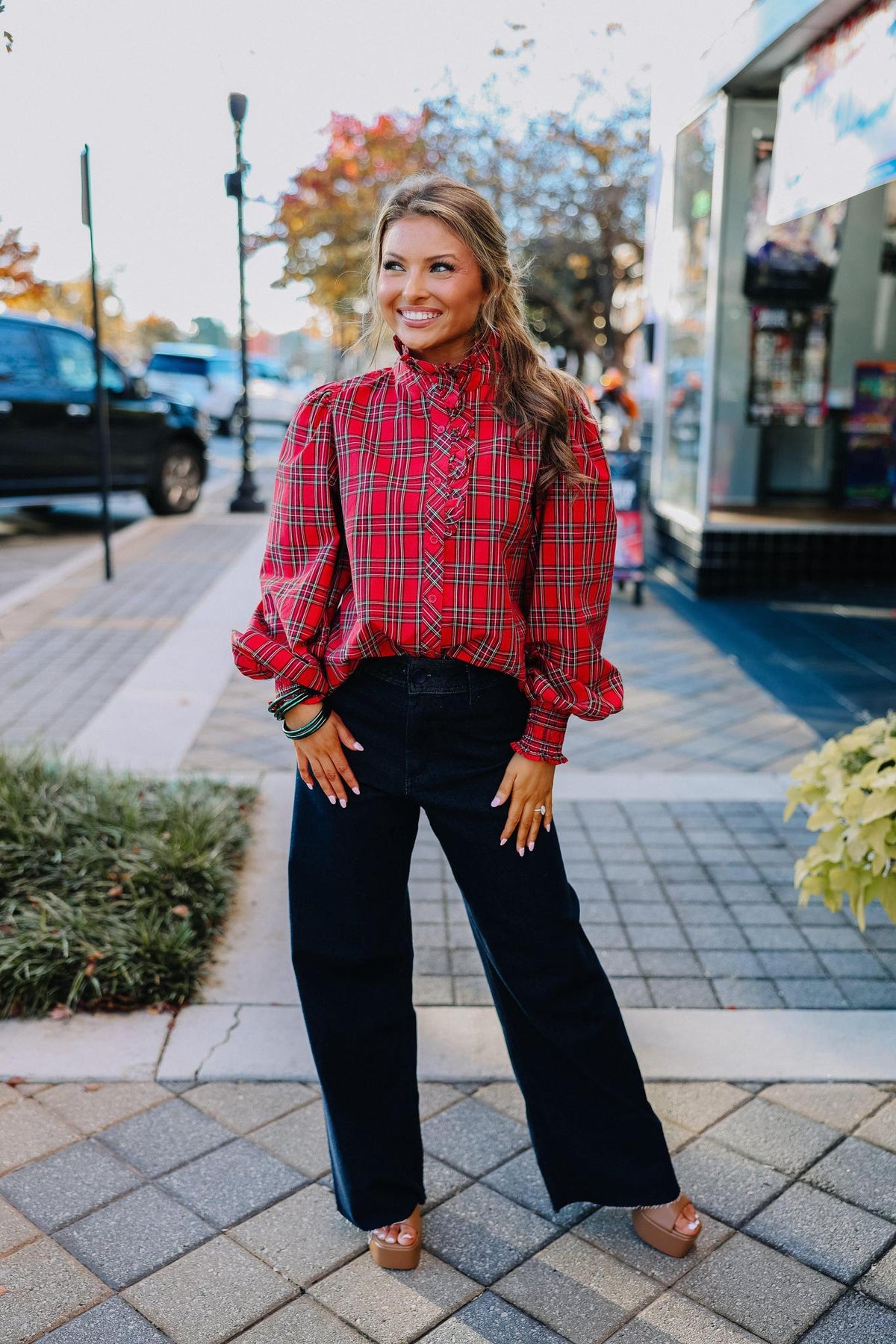 Redwood Plaid Top