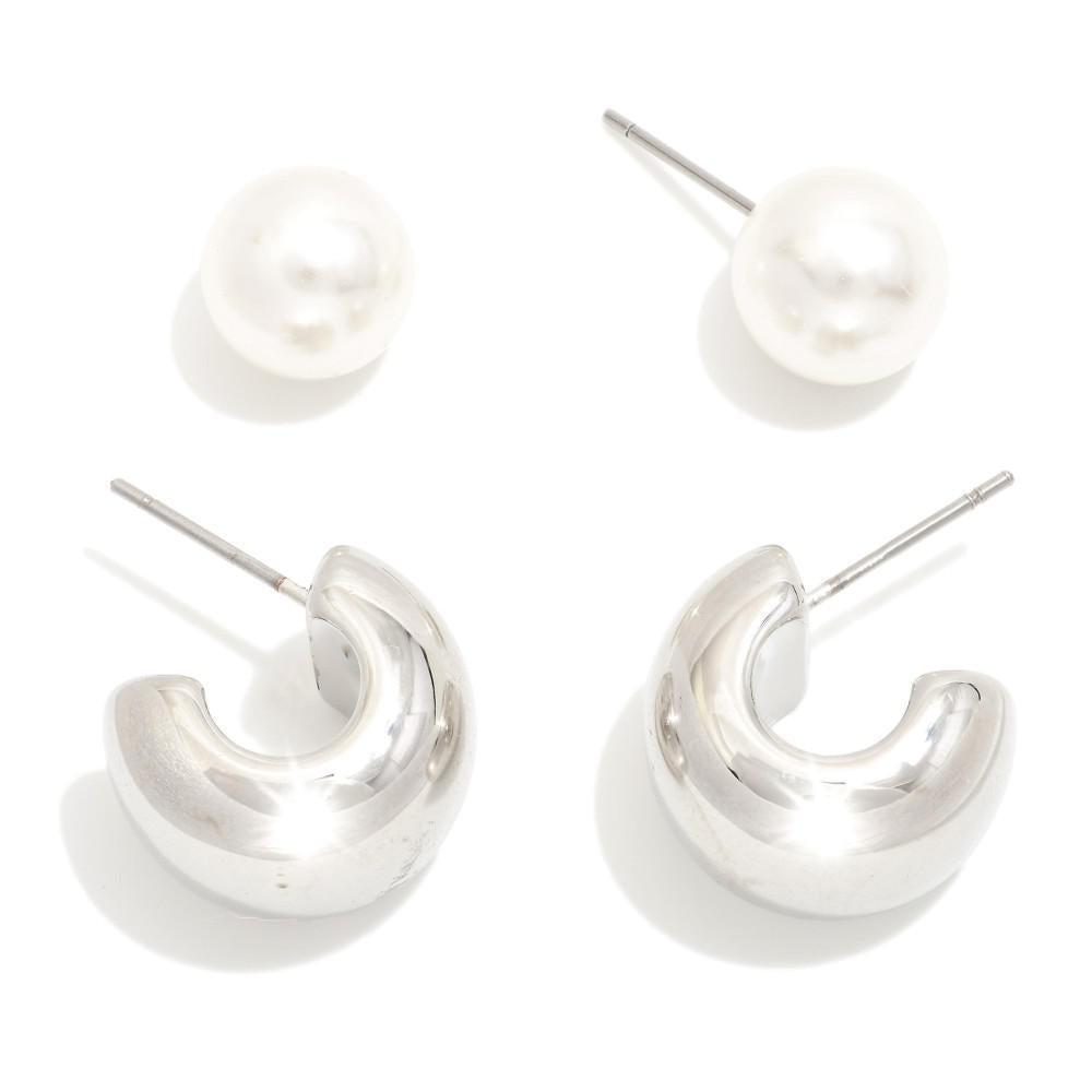 Pearl & Pop Earring Set