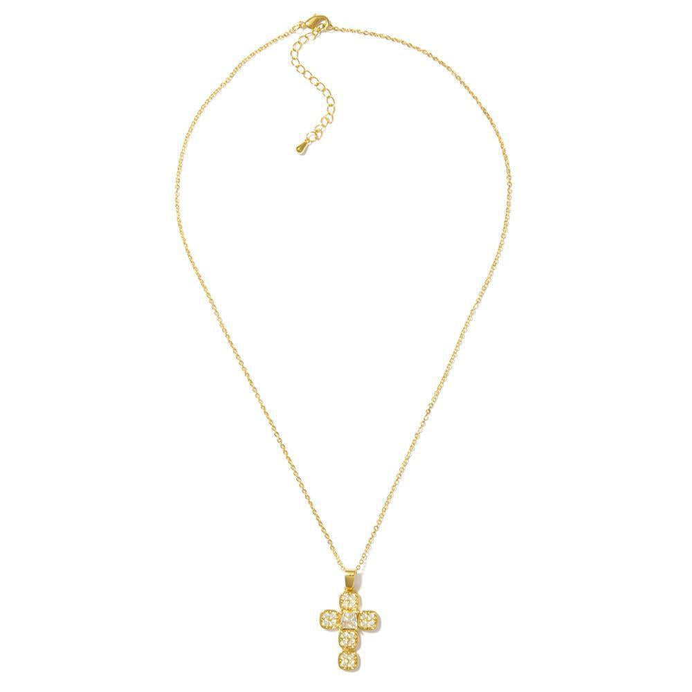 Rhinestone Cross Necklace