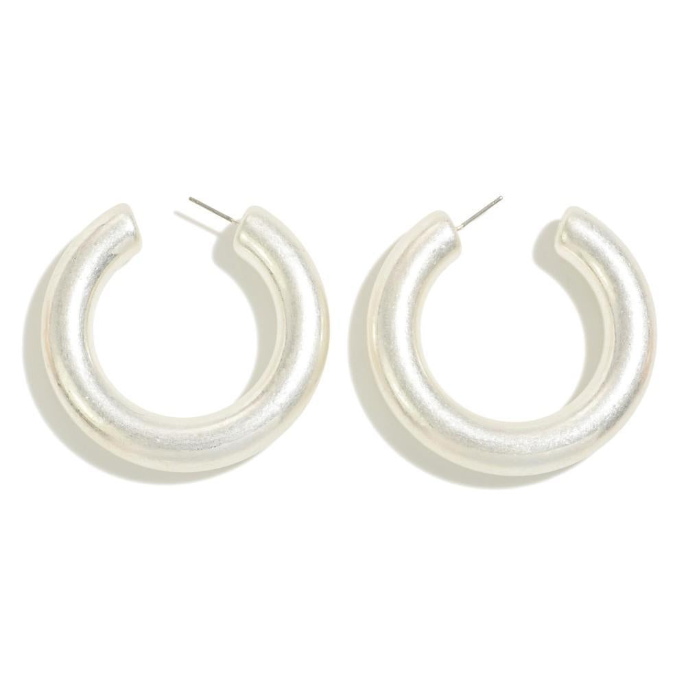White Chunky Hoops