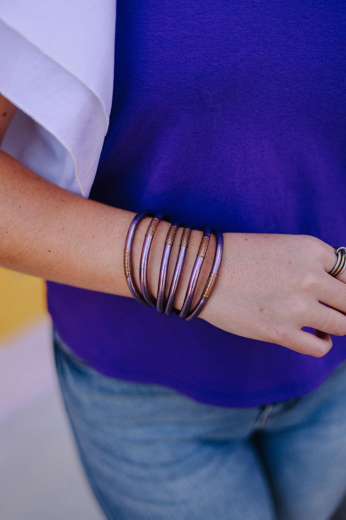 Lilia All Weather Bangles (Set Of 6) - Serenity Prayer By BuDhaGirl