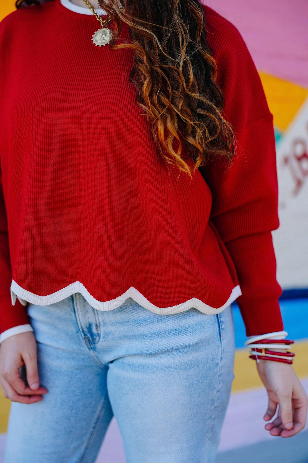 Charming Trim Sweater