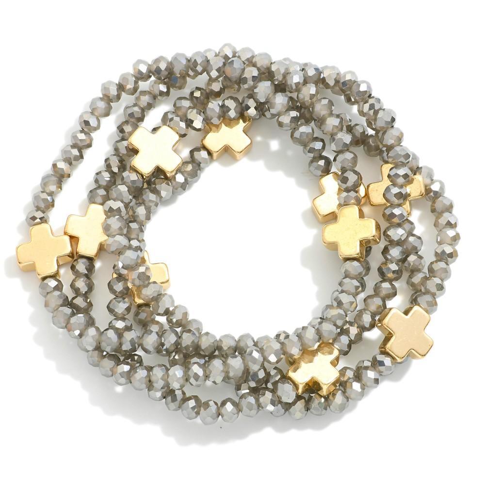 Slate Cross Bracelet