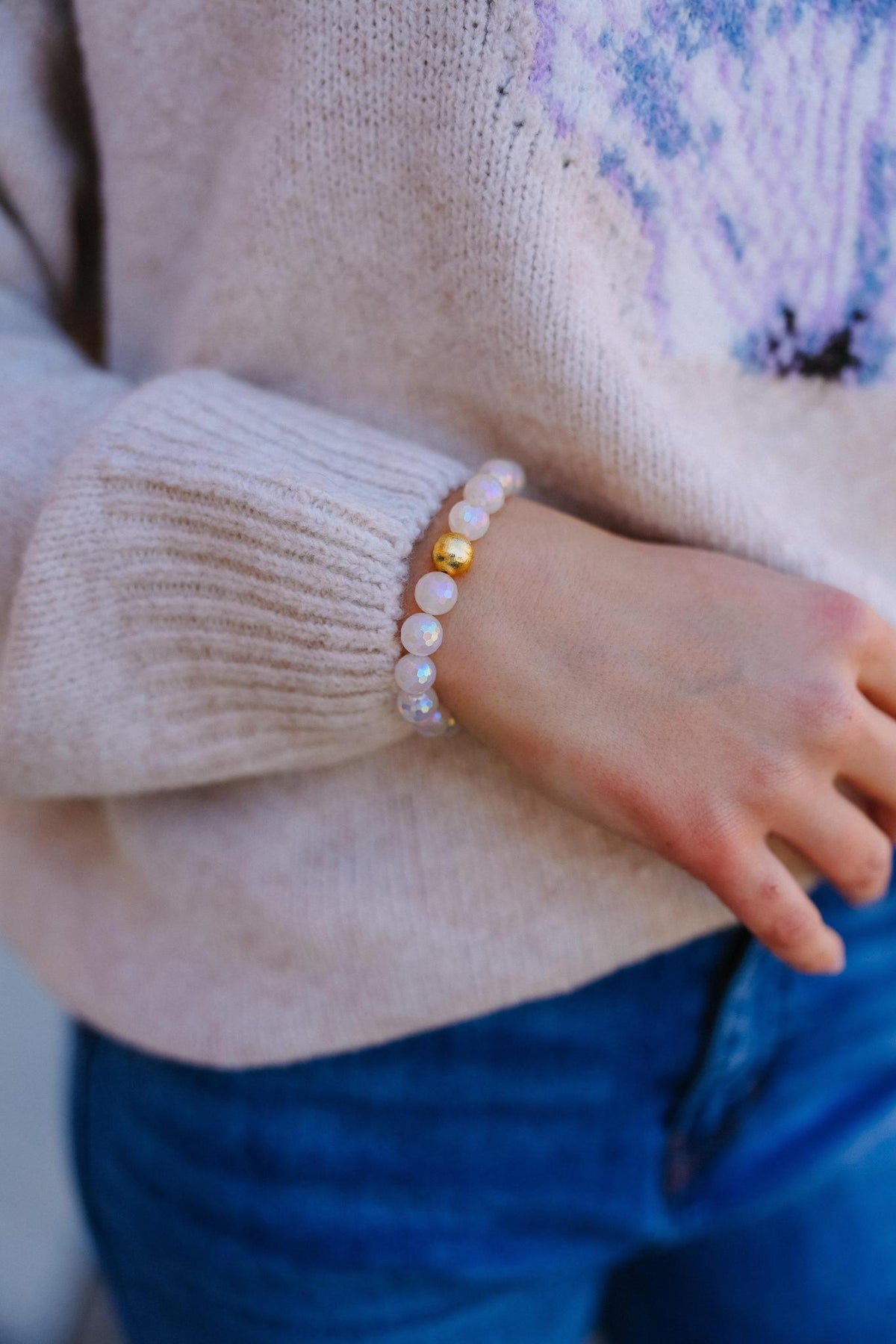 Snow Melange Bracelet By BuDhaGirl