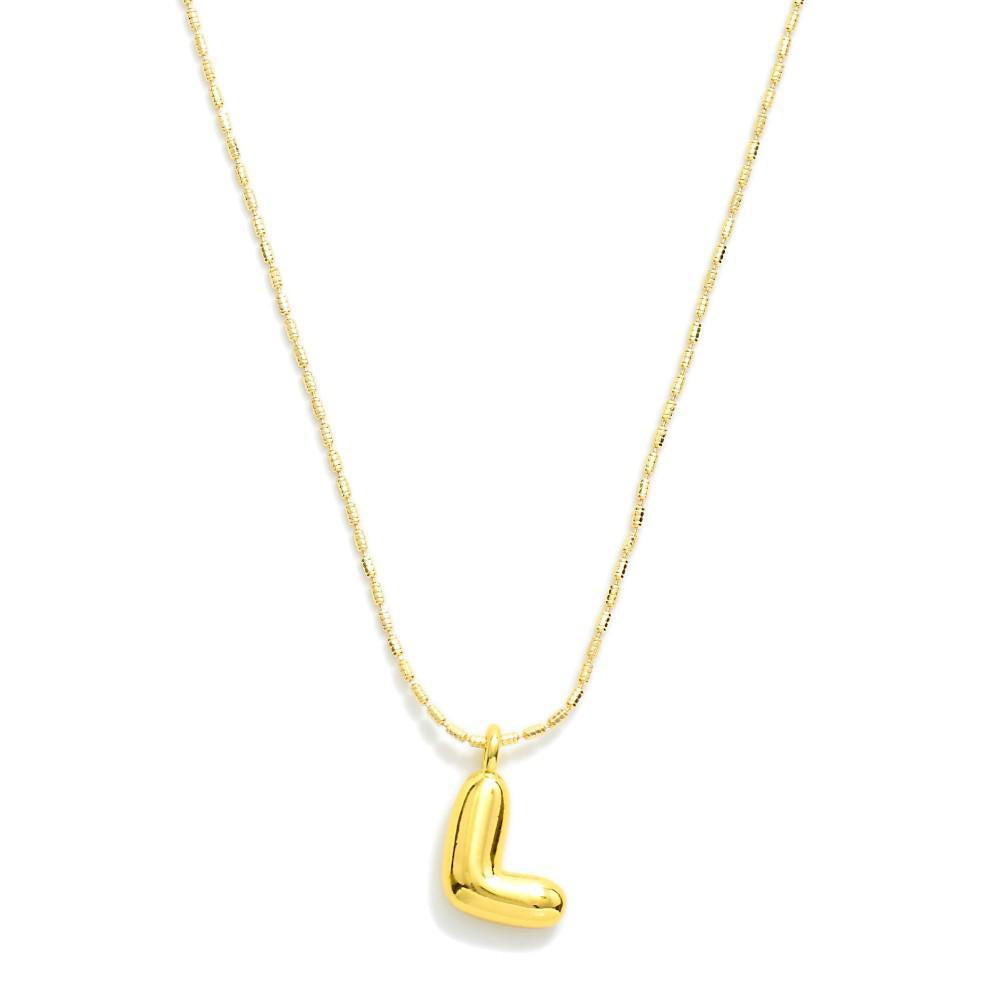 Bubble Initial Necklace