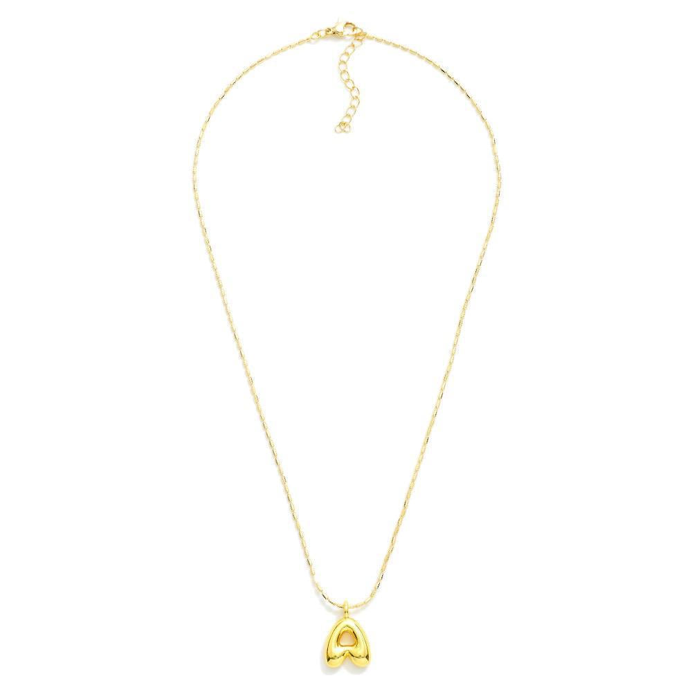 Bubble Initial Necklace