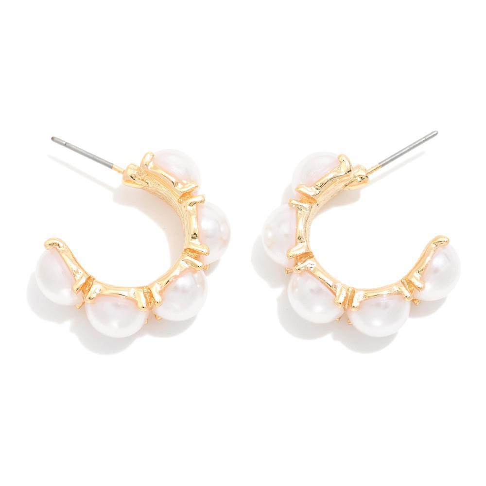 Palmetto Pearl Hoops