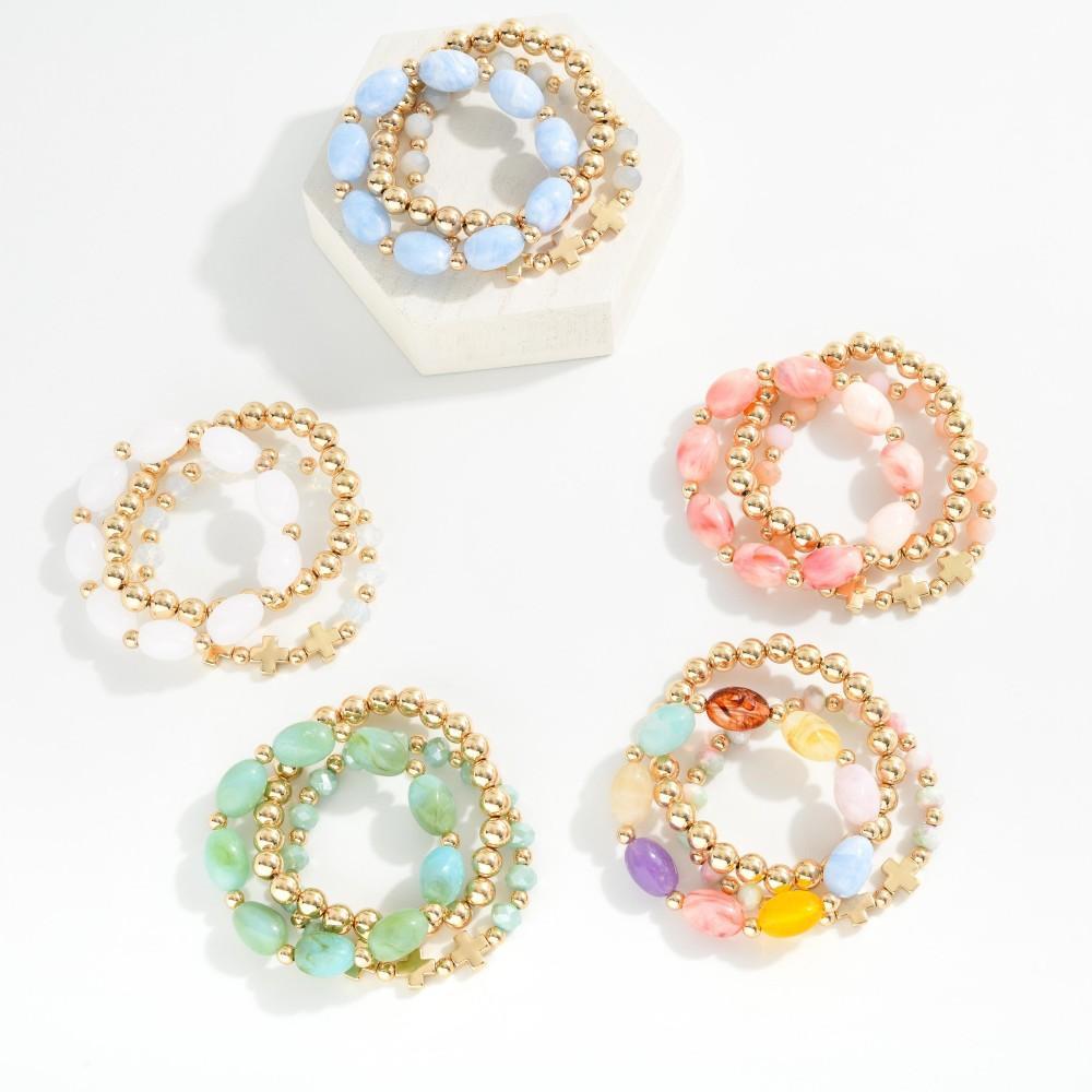 Easter Cross Accent Bracelets