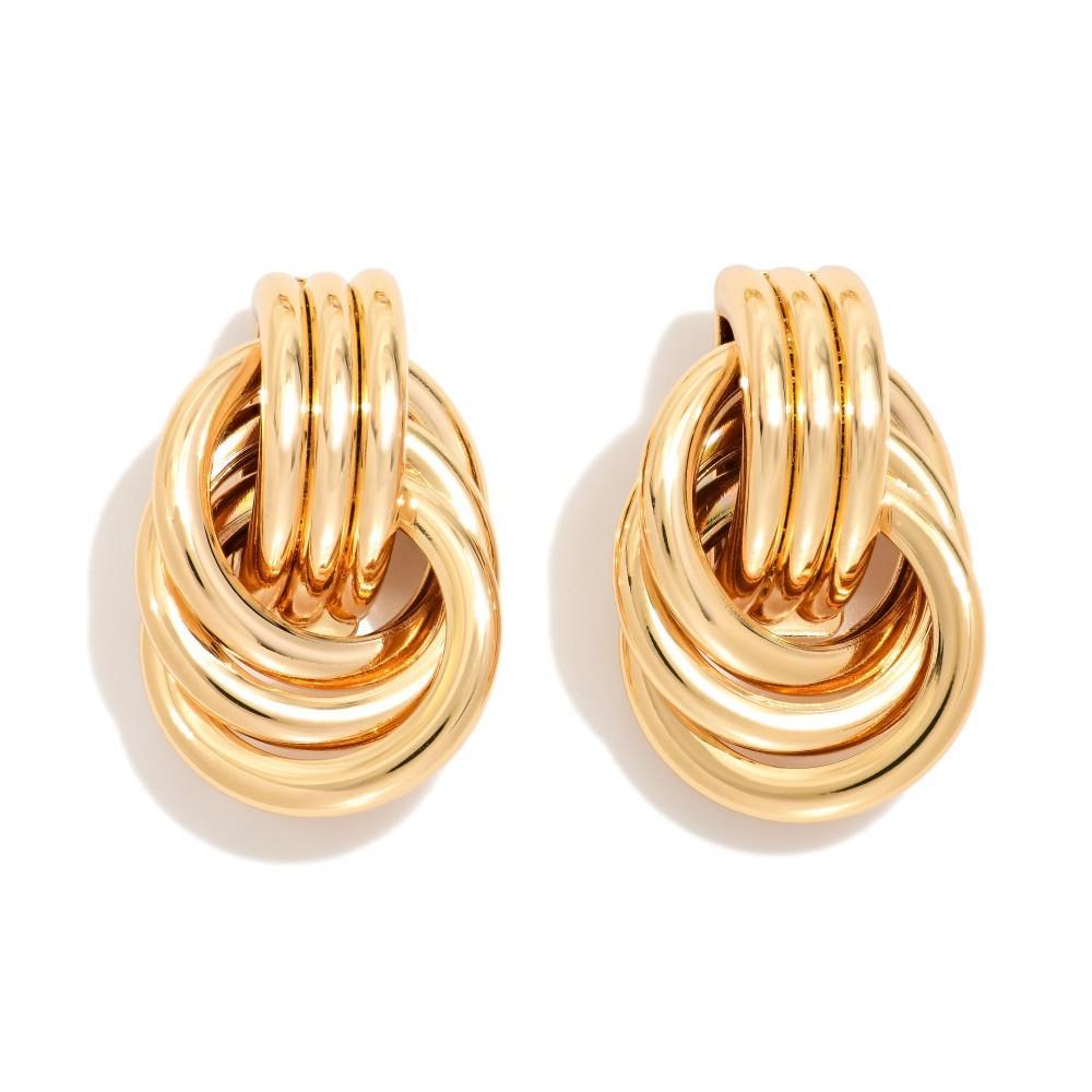 Twisted Door Knocker Earrings