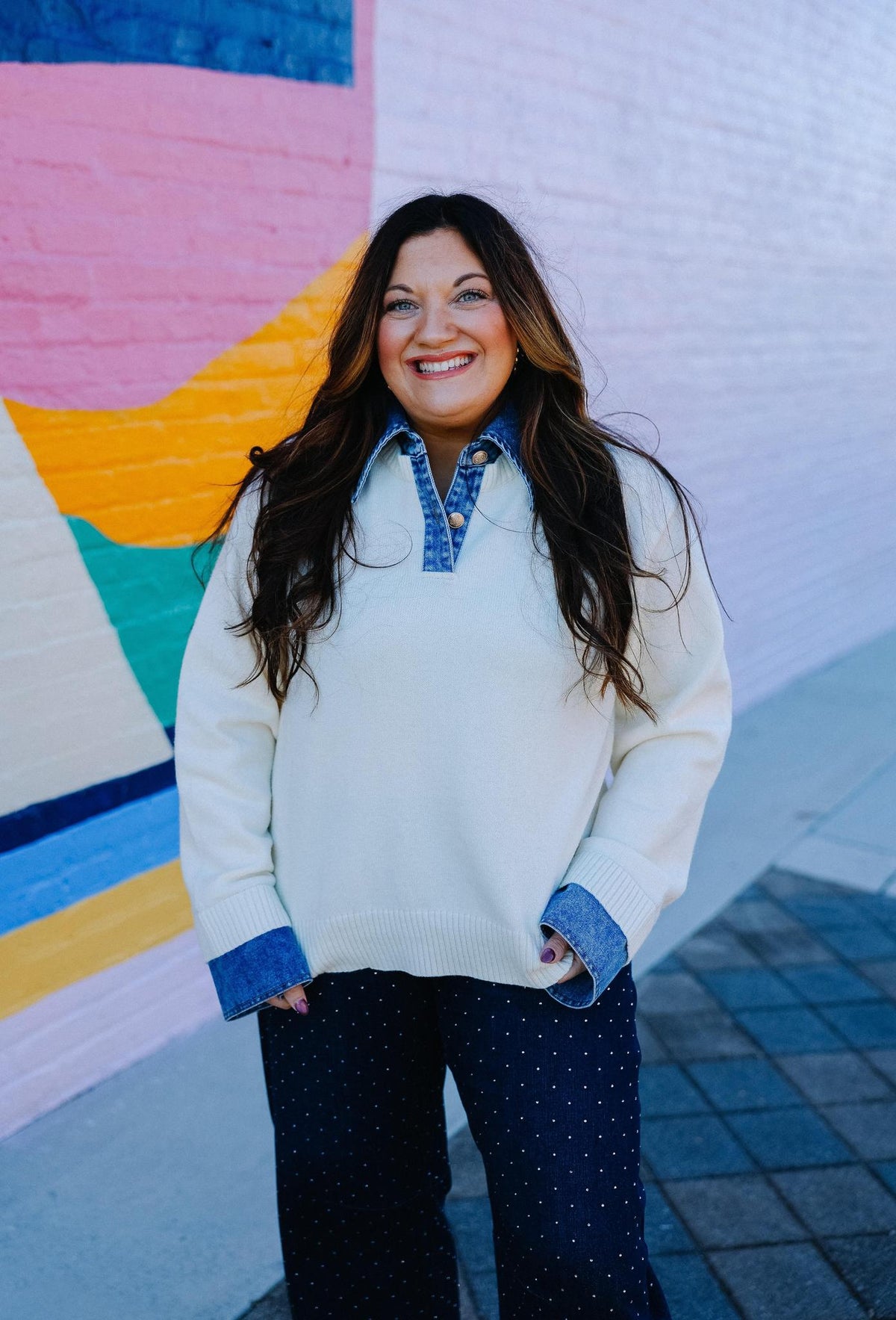 Darling Days Collared Sweater