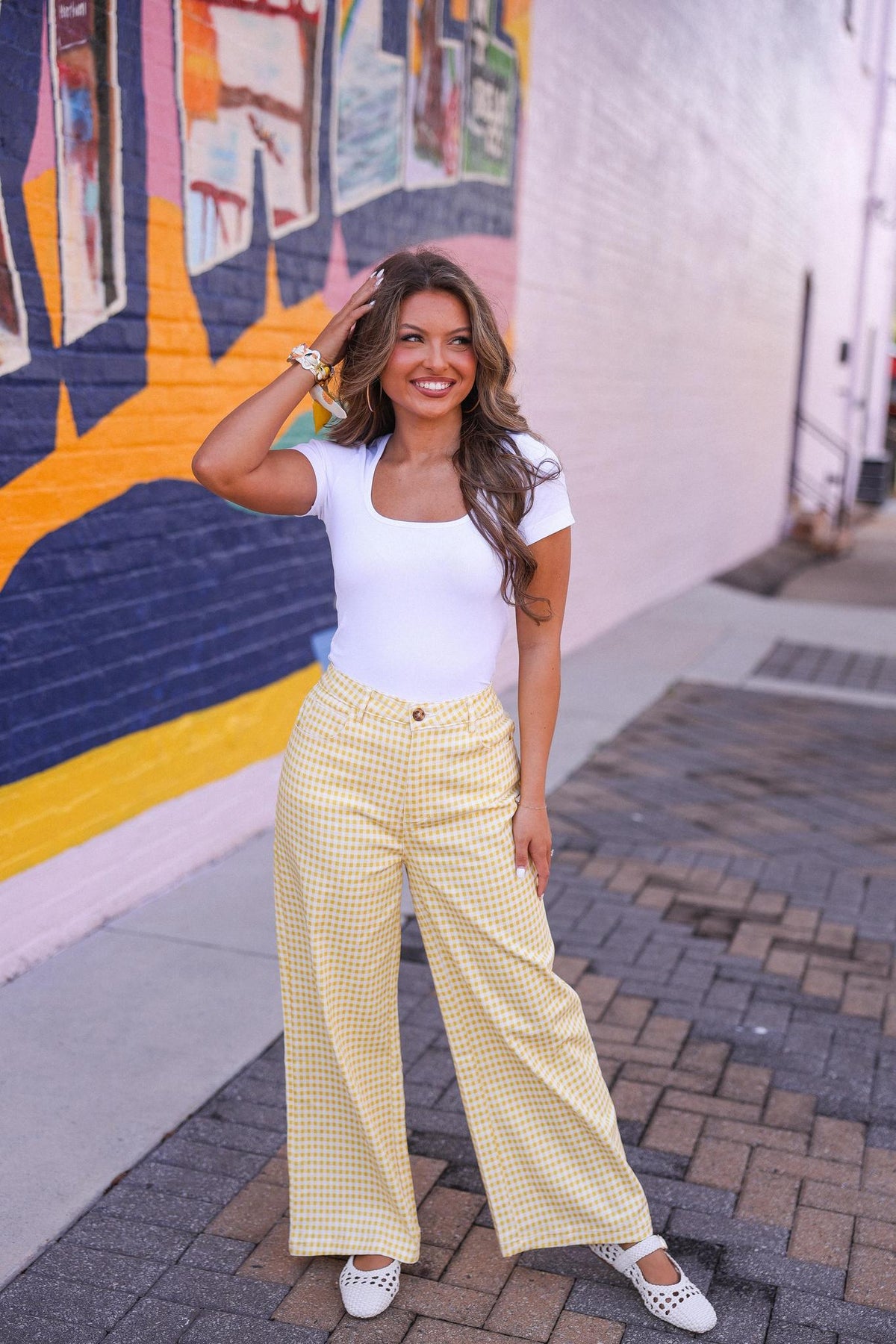 Yellow Gingham Pants