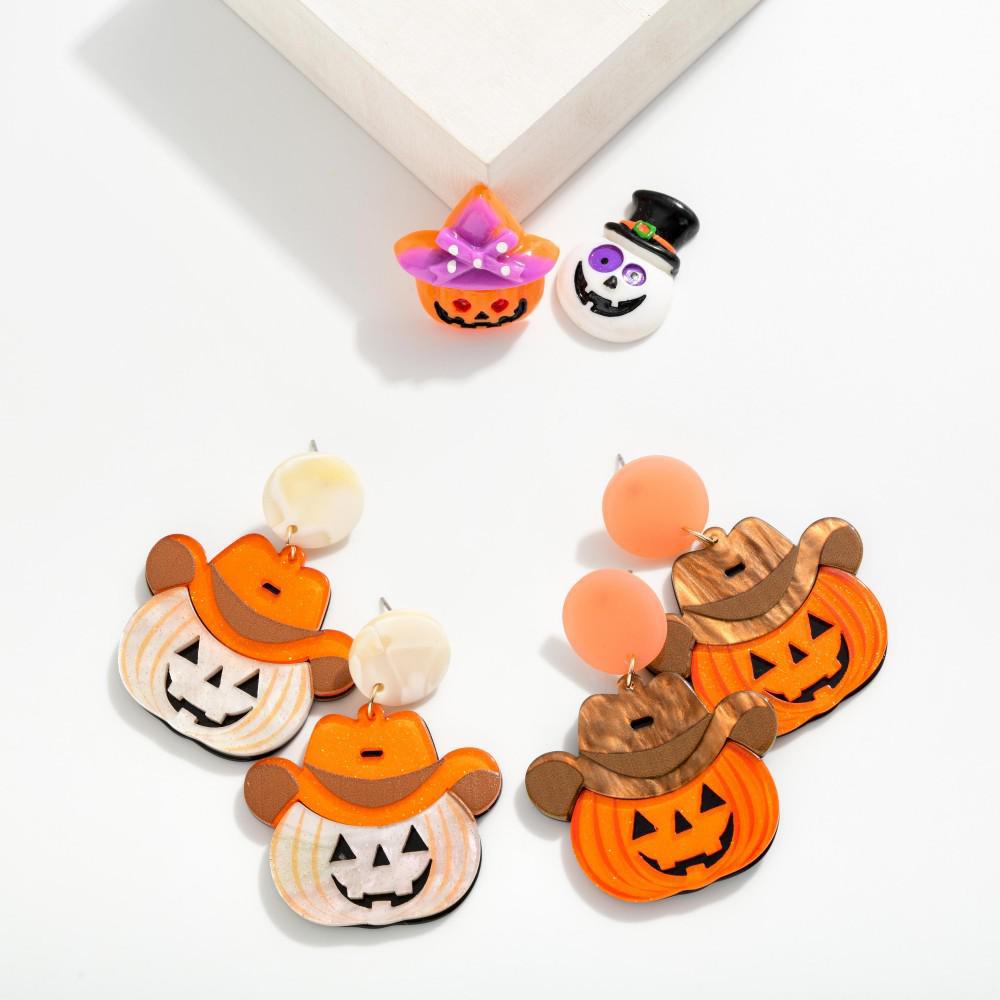 Howdy Pumpkin Earrings