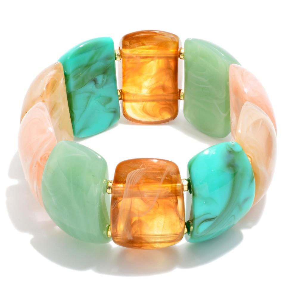 Chunky Multi Color Stretch Bracelet