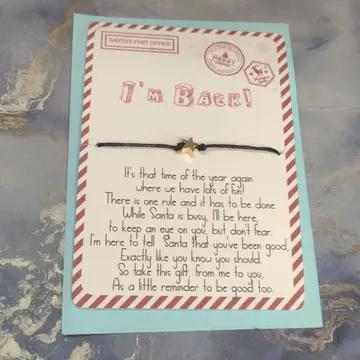 Elf On The Shelf I'm Back Wish Bracelet