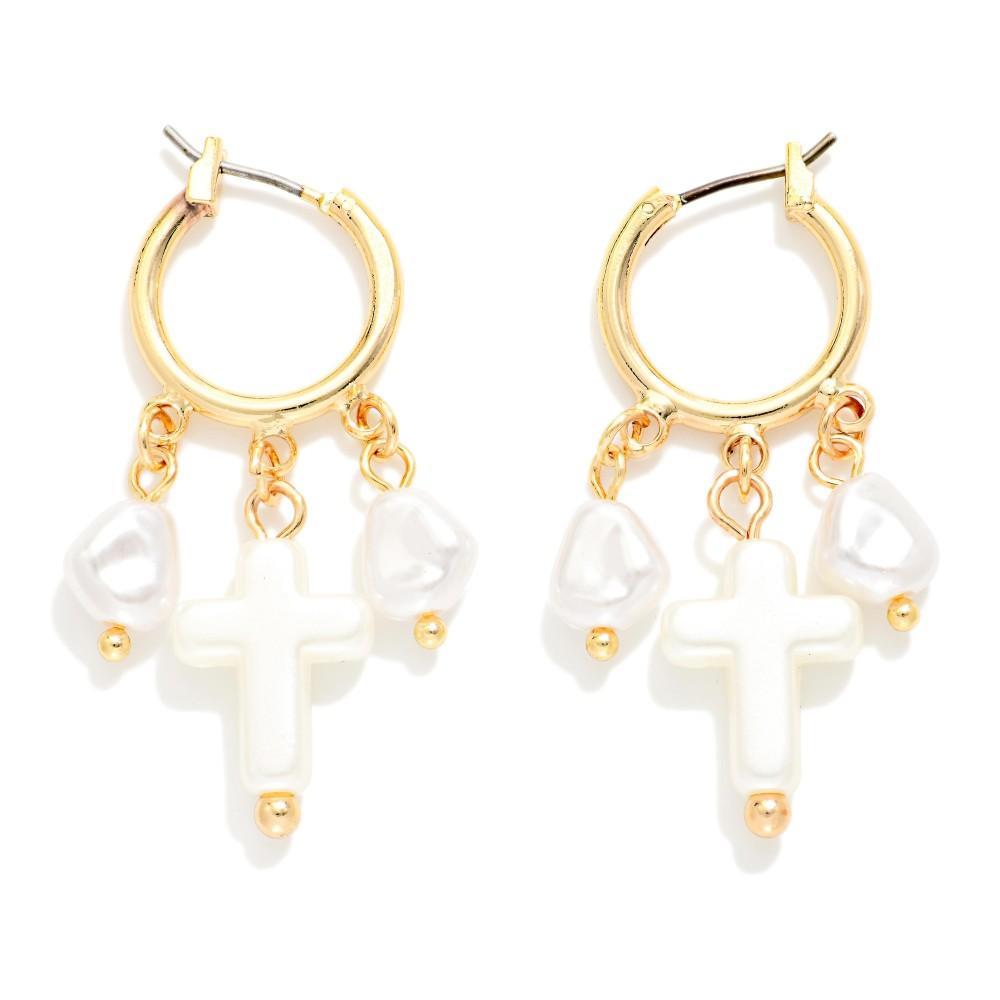 Pearl Cluster Dangle Earrings