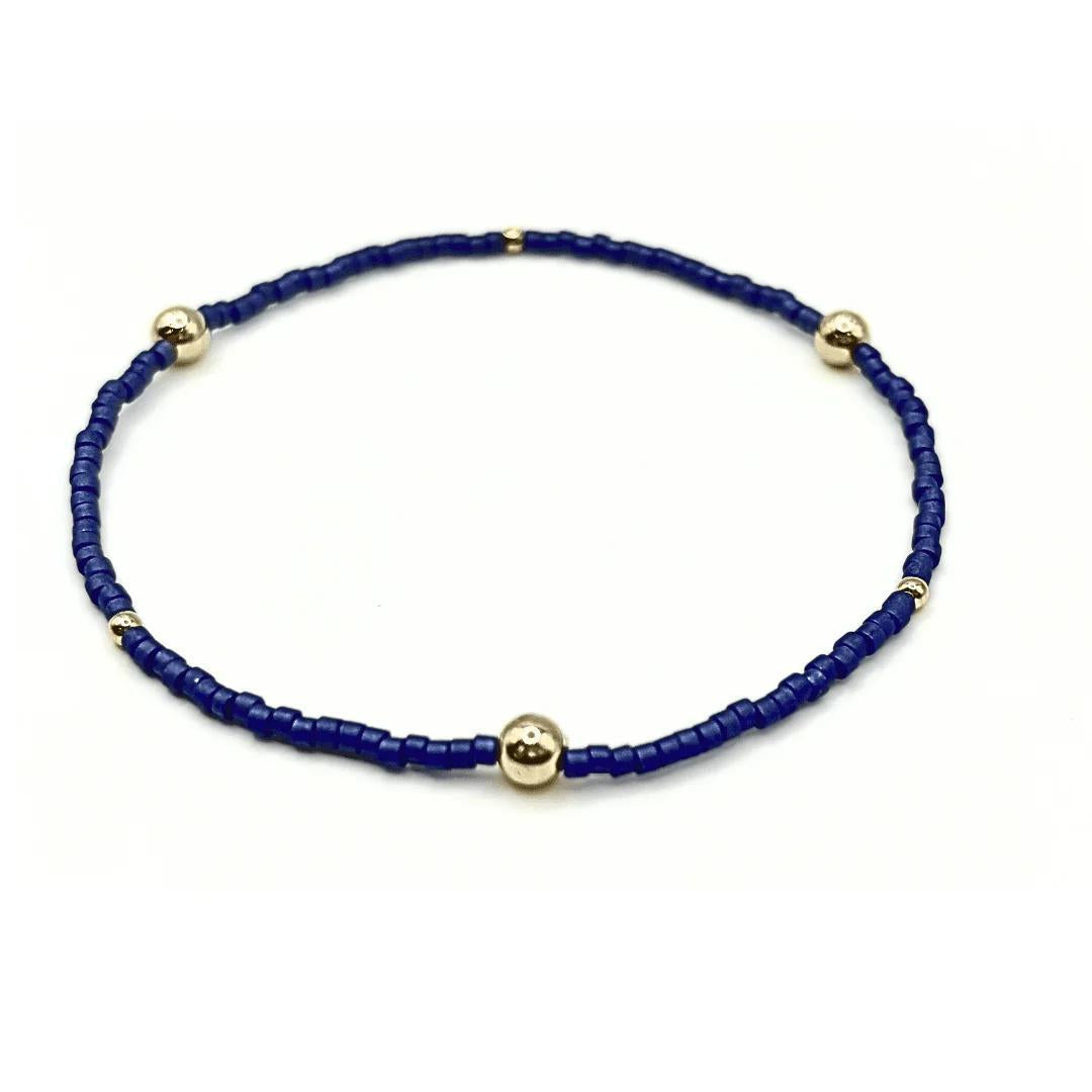 Game Day Navy & Gold Filled Bracelet by Erin Gray