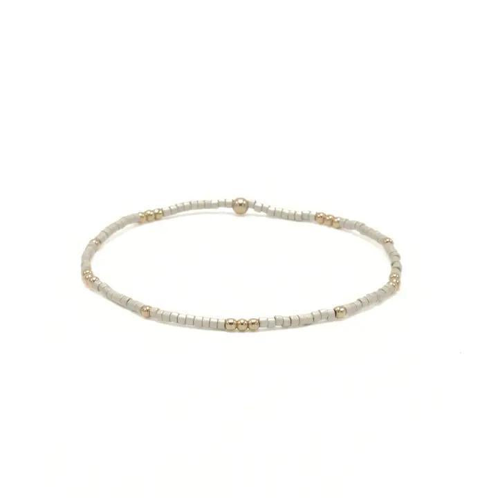 2mm Newport Champagne & Gold Filled Waterproof Bracelet-7"