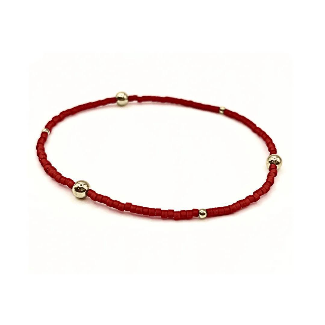 Game Day - Red & Gold Filled Bracelet