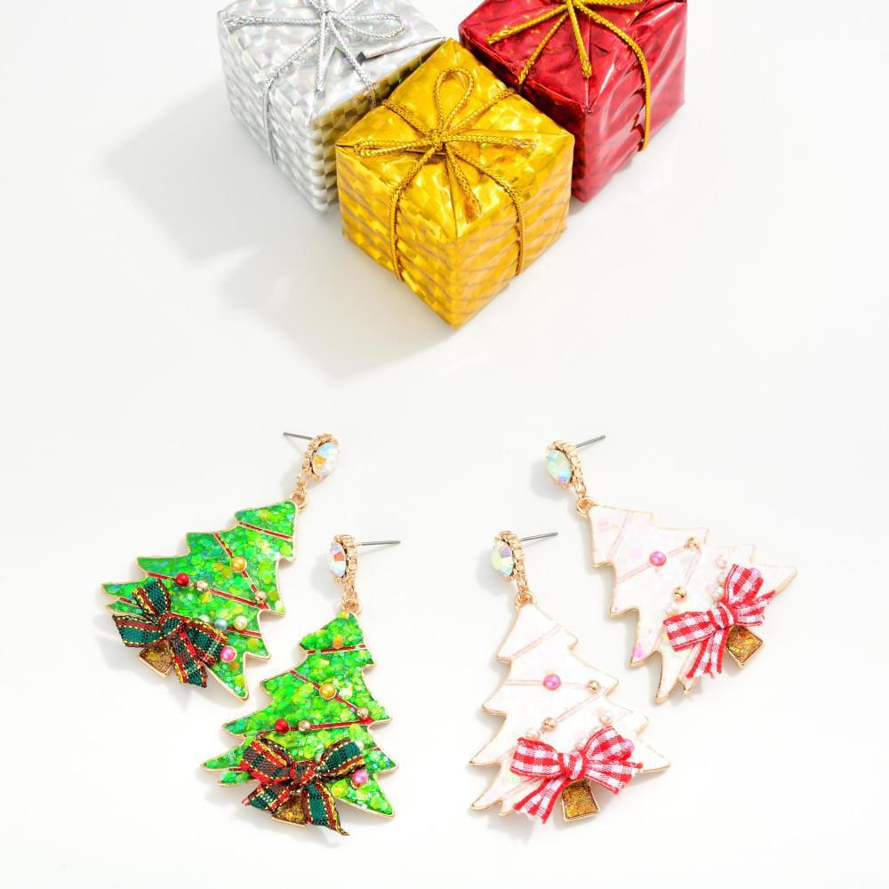 Sparkle Christmas Tree Earrings