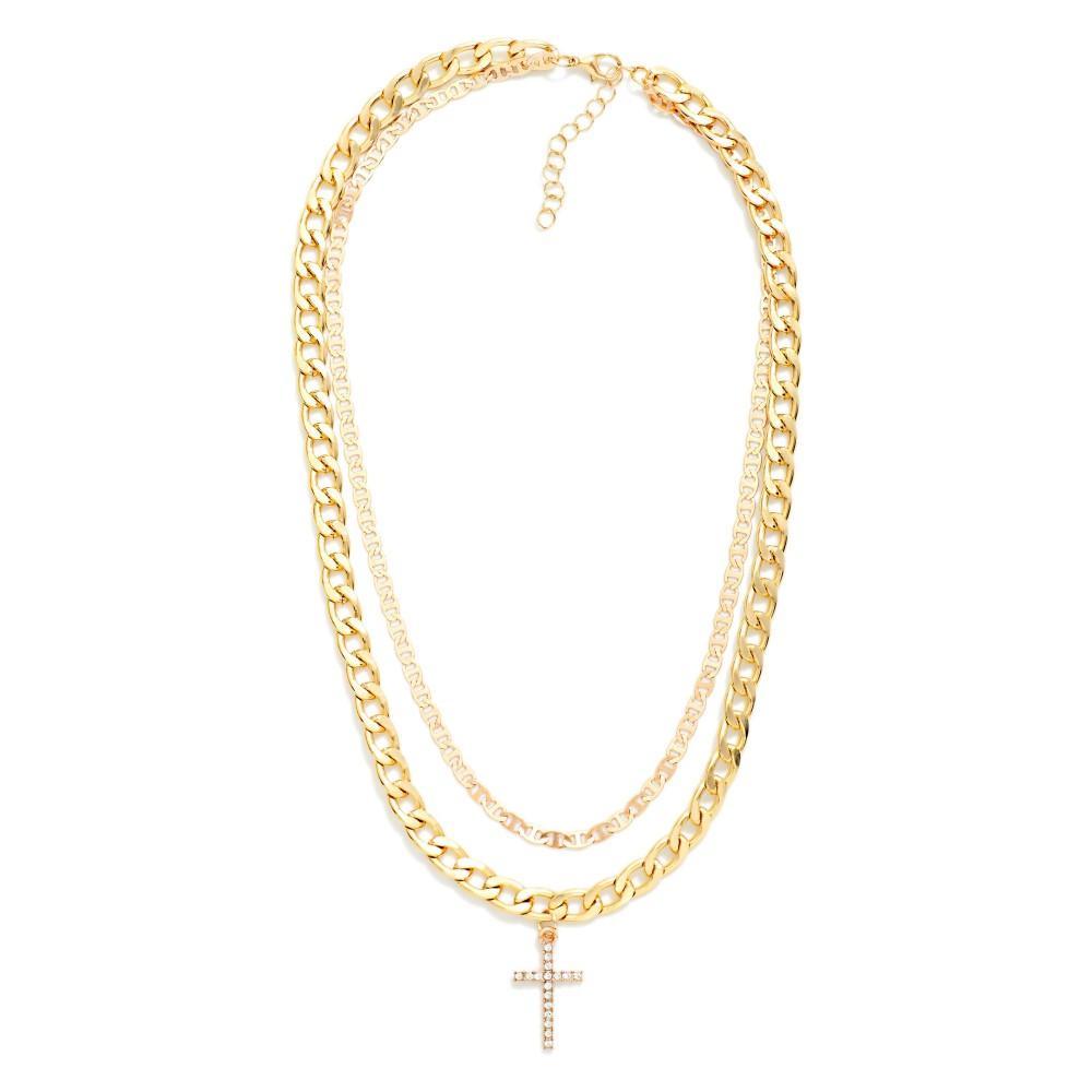Layered Cross Necklace