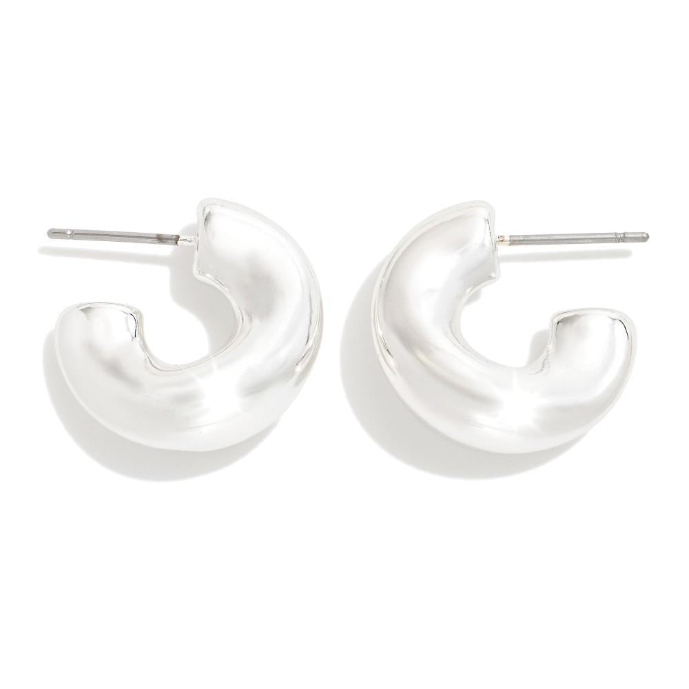 Mirror Luxe Hoops (Silver)