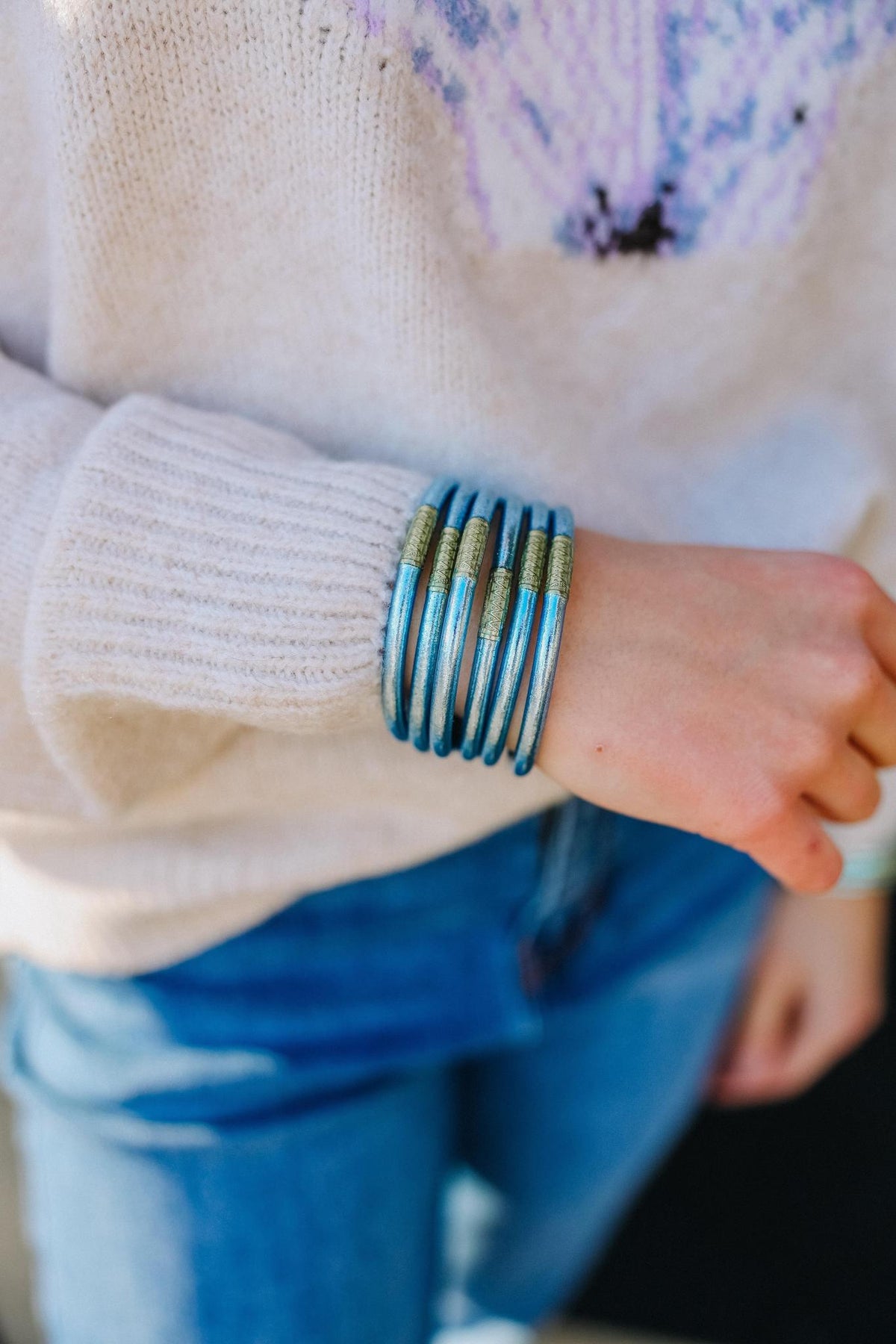 Celeste All Weather Bangles By BuDhaGirl (Set OF 6)