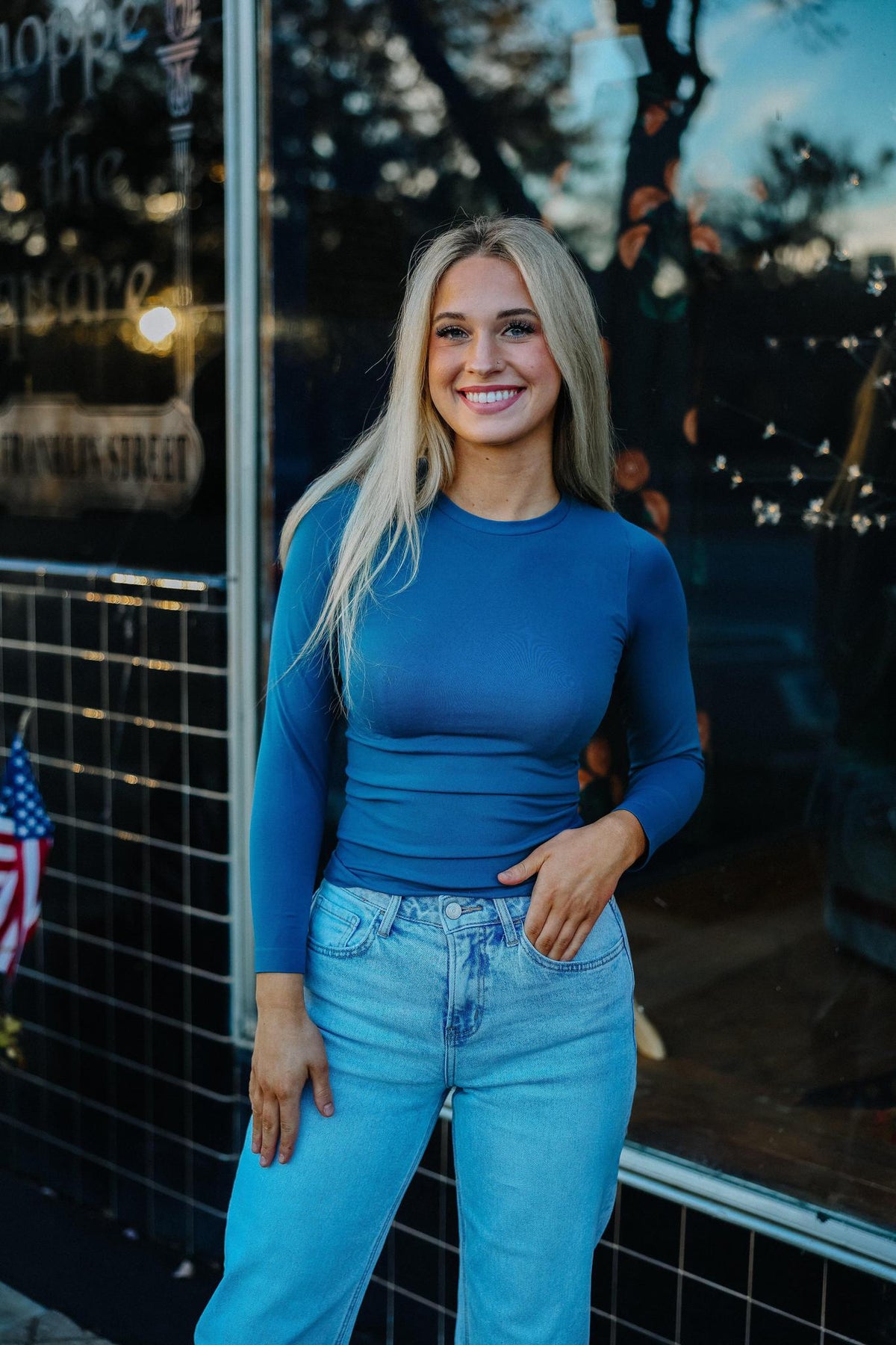 The Core Long Sleeve-Blue