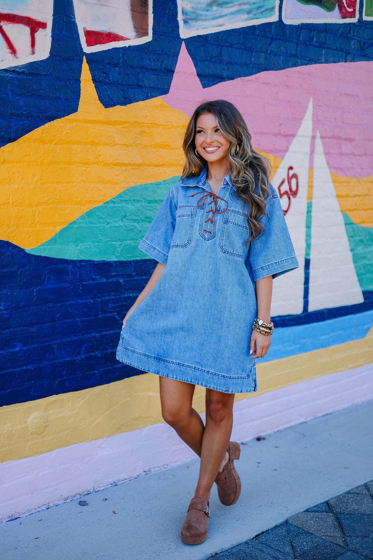 The Harper Denim Mini Dress