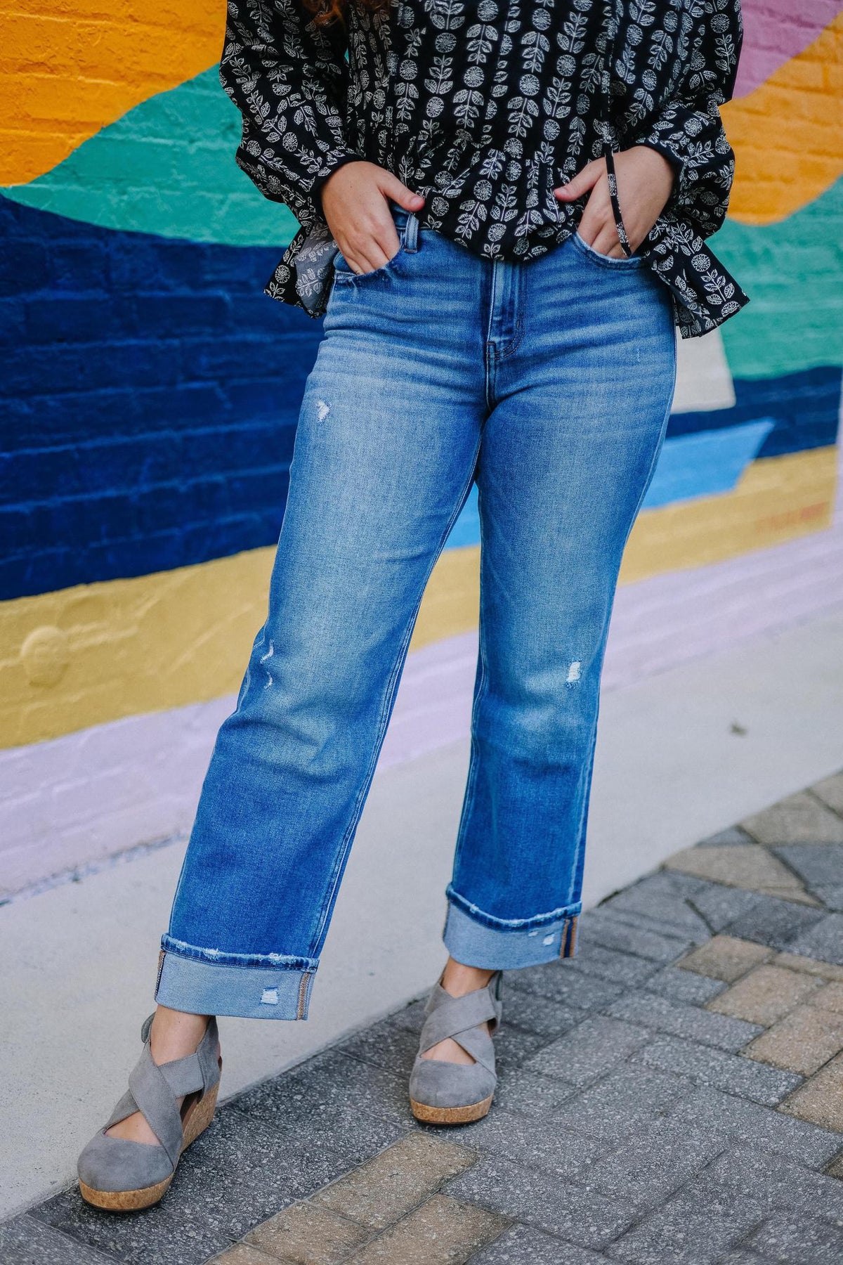 Timeless Turn-Up Jeans
